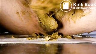 Scat session, soft and creamy - Big soft shit, smear and cum