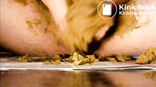 Scat session, soft and creamy - Big soft shit, smear and cum