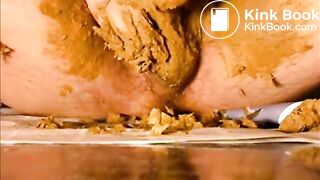 Scat session, soft and creamy - Big soft shit, smear and cum