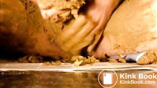 Scat session, soft and creamy - Big soft shit, smear and cum