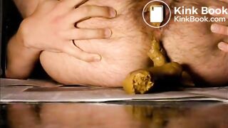 Scat session, soft and creamy - Big soft shit, smear and cum