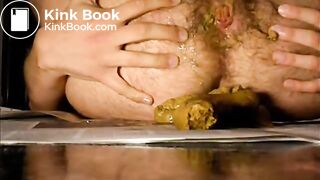Scat session, soft and creamy - Big soft shit, smear and cum
