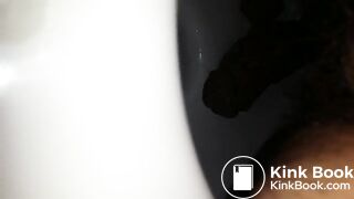 Hairy wife shitting in toilet On shittytube