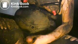 smeared in shit while dressed like a pro