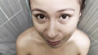 I pissed in my stepsister's mouth, fucked her and came in her mouth. This slut loves it