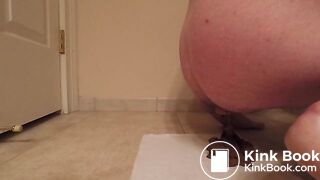 Formed thick ropes of shit pile of soft to medium firmness