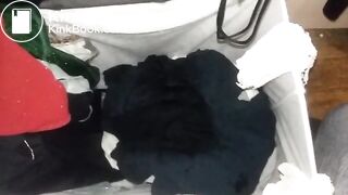 Pissing on dirty clothes