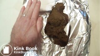 HUGE standing shit, asshole inspection and wiping