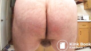 HUGE standing shit, asshole inspection and wiping