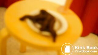 crossdresser shit on plate