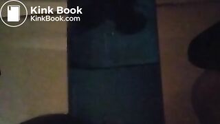 Pooping In Blue Container