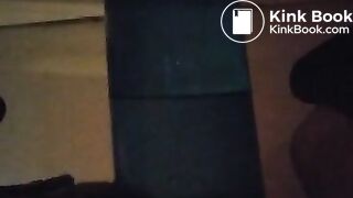 Pooping In Blue Container