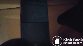 Pooping In Blue Container