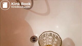 piss and shit into a vase