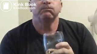 Demented Sissy Pervert Tom Pearl Drinks His Piss
