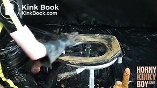 Erotic Foot and Scat Play with Rim Chair