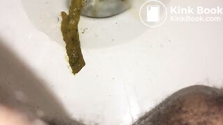 Pooping in the toilet