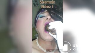 Scatqueenleila eating big pille