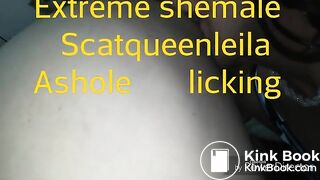 Scatqueenleila licking ashole