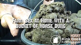 Farm Sex at Home with a Bucket of Horse Dung
