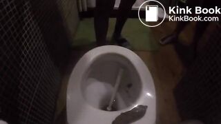 housbands at the toilet