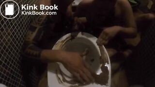 housbands at the toilet