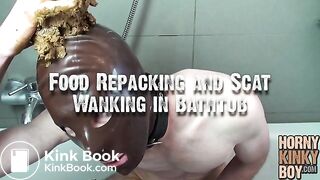 Food Repacking and Scat Wanking in Bathtub