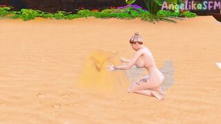 KUKOLD HUSBAND FUCKS HIS CHEATING WIFE HARD ON THE BEACH (HENTAI + SIMS 4)