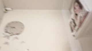 PEE and Dildo Riding in Clinic WC # Orgasm in Public WC