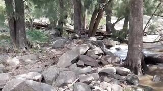 Public Outdoor Swim Piss and Handjob