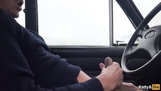 I pulled my dick out in the parking lot and a chick from the street sucked it