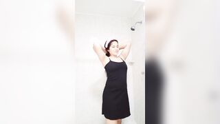 Latina babysitter strips naked showing her big natural tits