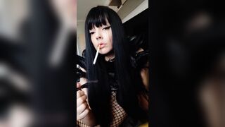 Goth Girl Close Up Smoking (full vid on my 0nlyfans/ManyVids)