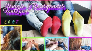 Tgirl and my girlfriend are feet lovers