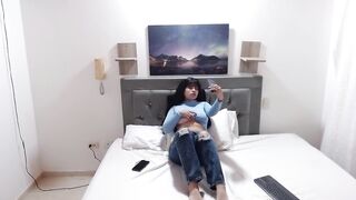 Solo girl masturbating with her very wet pussy