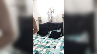 I film myself masturbating my delicious pussy with my fingers and the dildo in front of my lover in