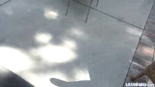 Petite masturbating teen gets fingered
