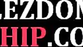 WHIPPED ASS - Lezdom Ebony babe fucks sub in asshole with strapon