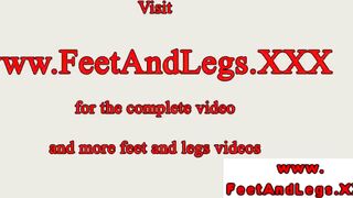 HOT LEGS AND FEET - Denise fetish babe riding on dick