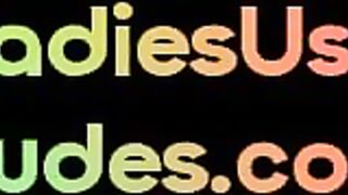 LADIES USE DUDES - Strapon amateur GF in high heels pegs BFs asshole at home