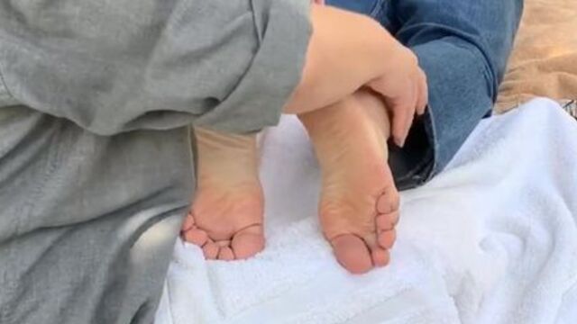 Kay plays with my feet sneak peek