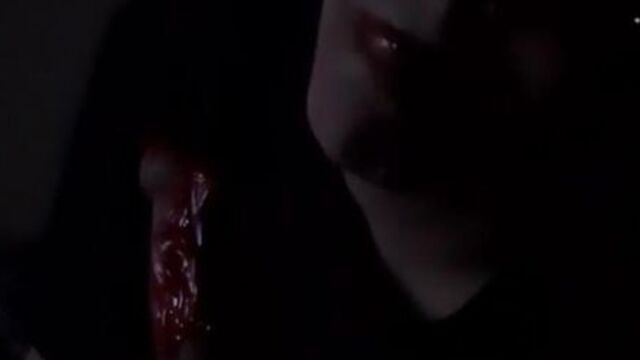 Wife eats fruit roll up off big cock