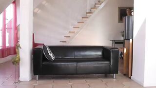 Classy euro brit pulls girl for threesome with her husband