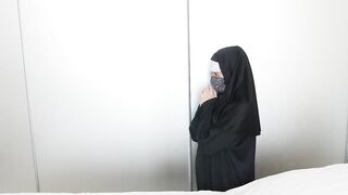 Nun was given a big dick. She did a blowjob and a footjob
