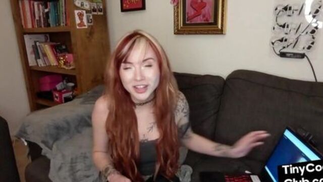 LITTLE DICK CLUB - SPH solo babe with coloredhair talks dirty about small dicks