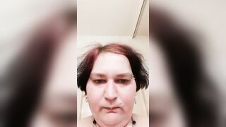 ugly slut jasmin with fat boobs masturbates in bathroom