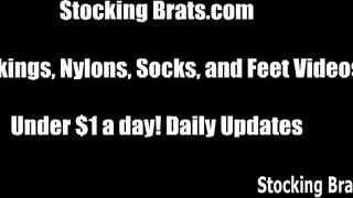 We get so horny when we all wear stockings