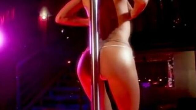 Blonde Does A Sexy Striptease On The Pole