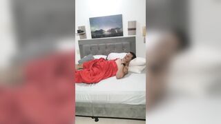 I enter my brother-in-law's bedroom, I give him a handjob while he caresses my buttocks