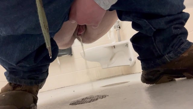 Pissing in a floor drain